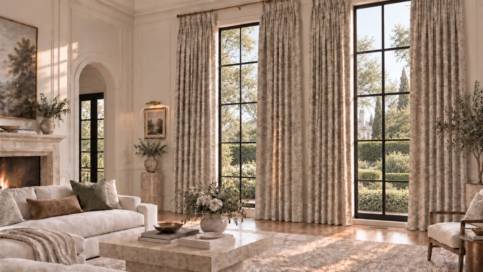 Luxury custom drapery and window treatments handcrafted in the USA.