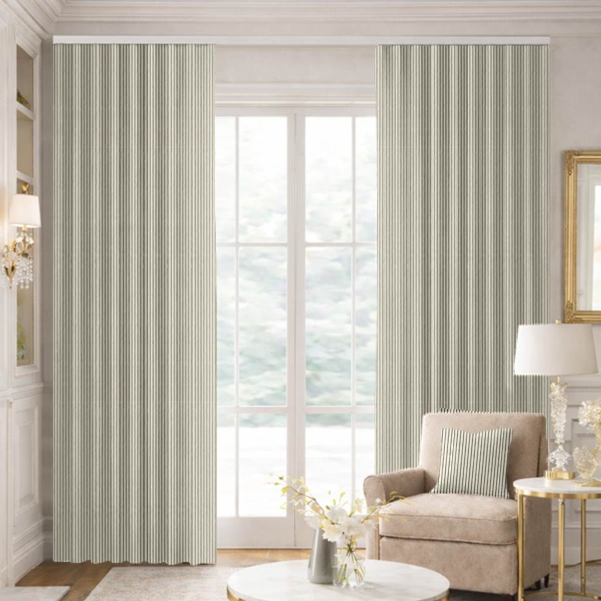 Custom Ripple Fold Drapes in Arezzo - Storm