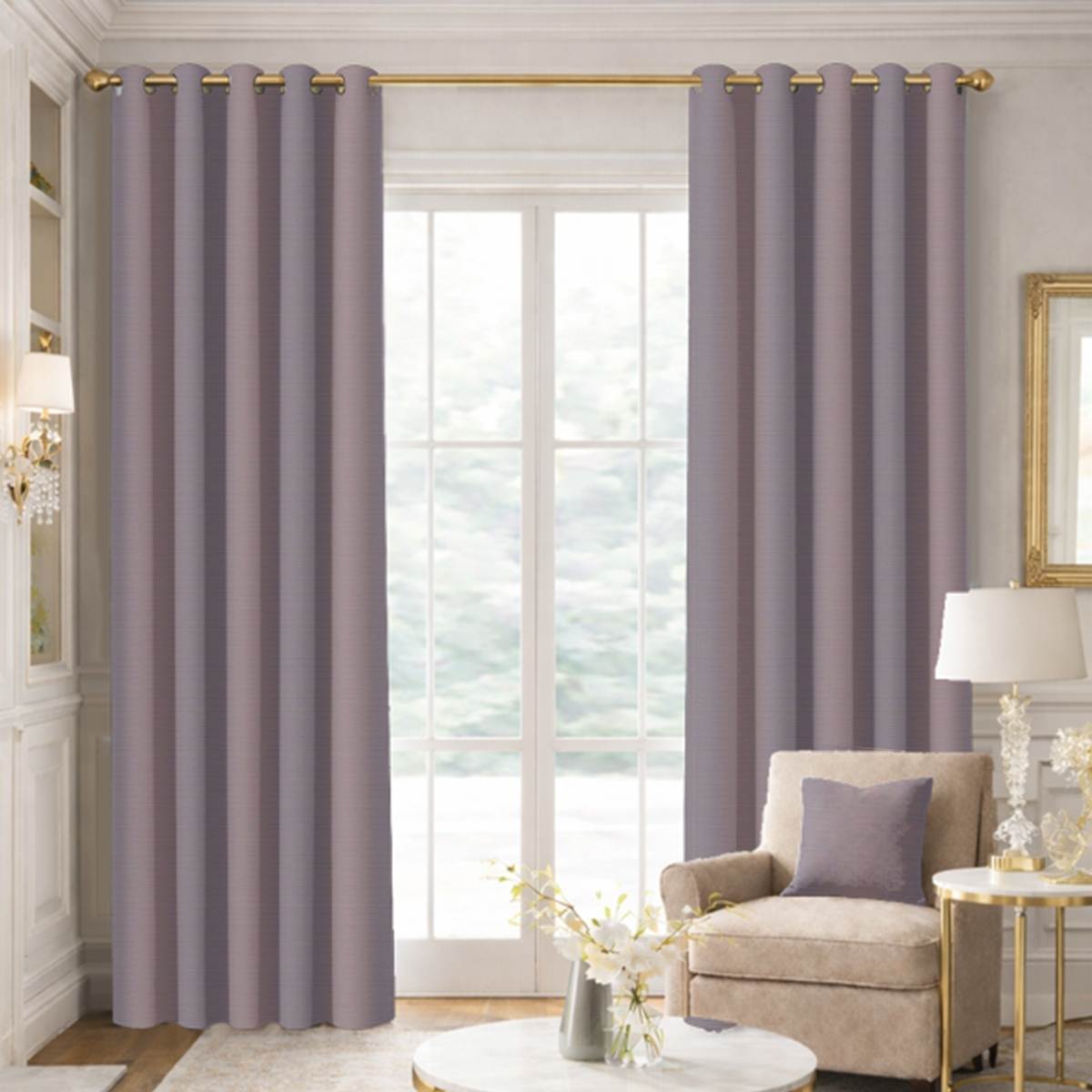 Custom Grommet Drapes in Premium Silk Dupioni - Graphite